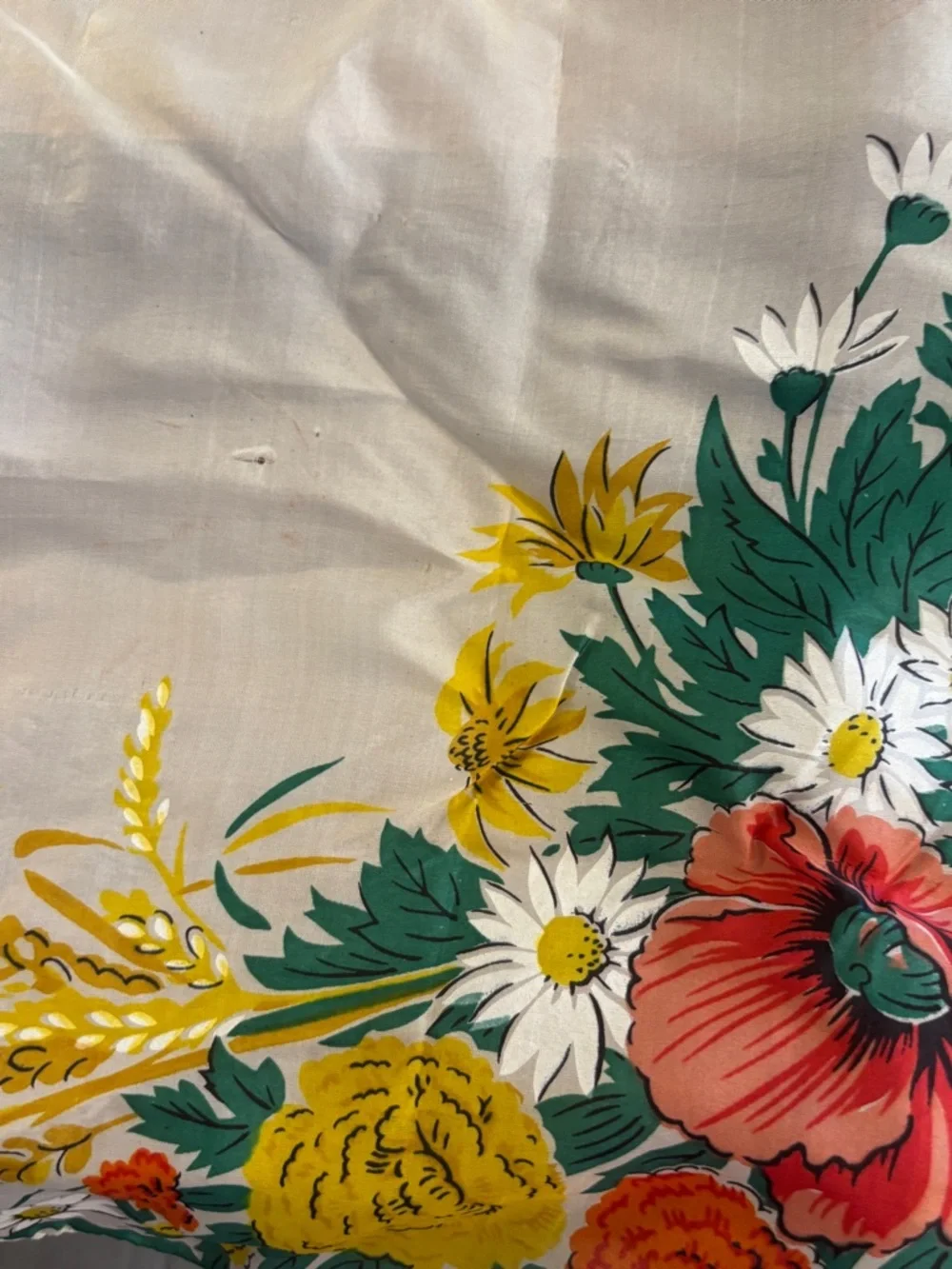 Vintage Susan Smith Creations Silk Rayon Chiffon Scarf Floral Border Hand Rolled